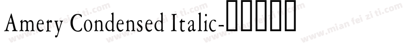 Amery Condensed Italic字体转换